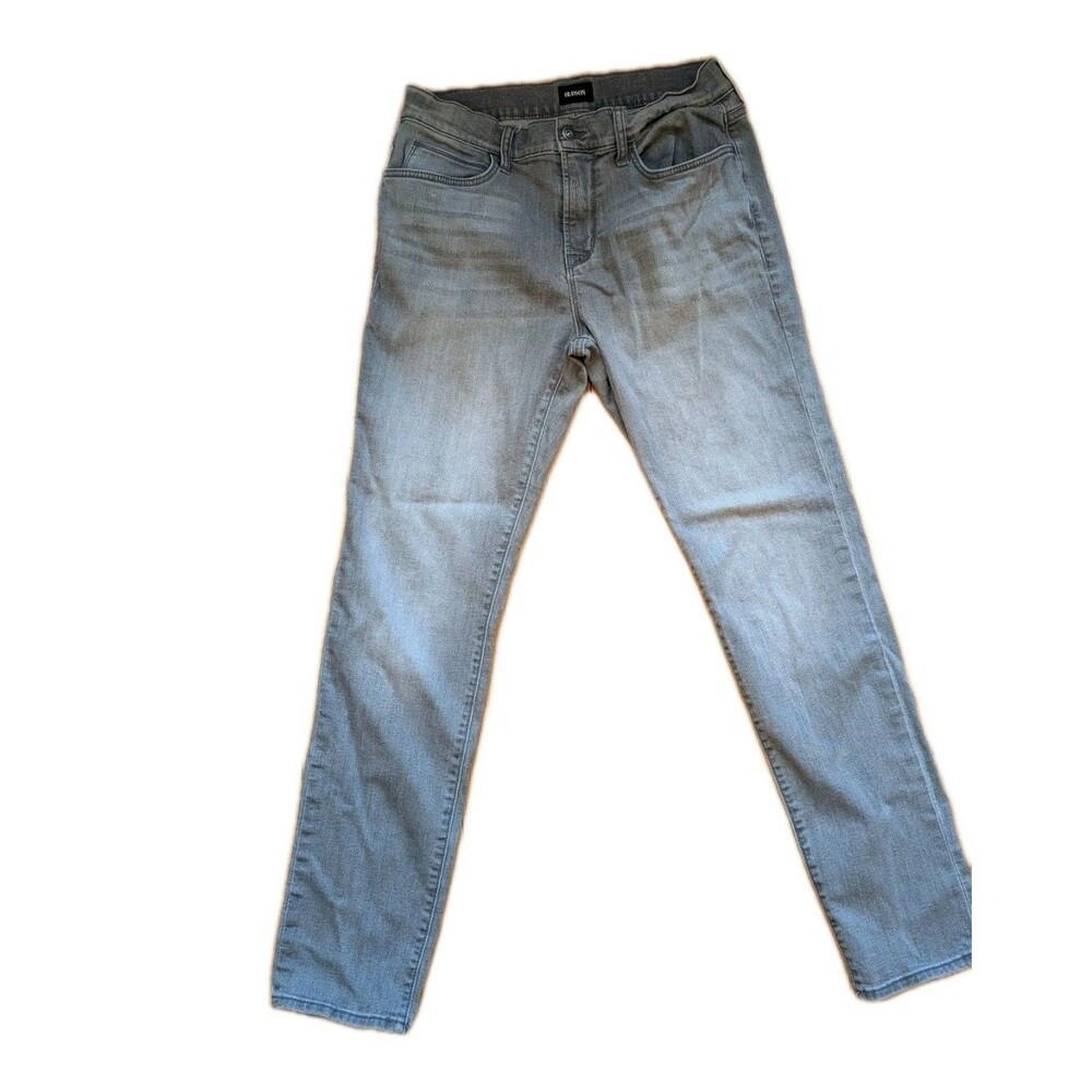 Hudson Ace Slim Skinny Jeans Mens 33 Waist 32 Inseam Gray Stretch Denim Pants